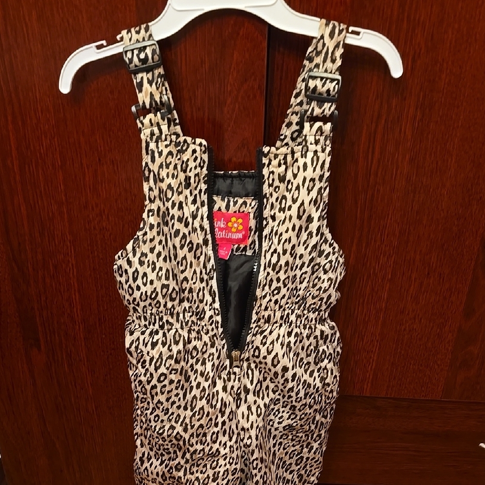 Pink Platinum Leopard Print Snowsuit